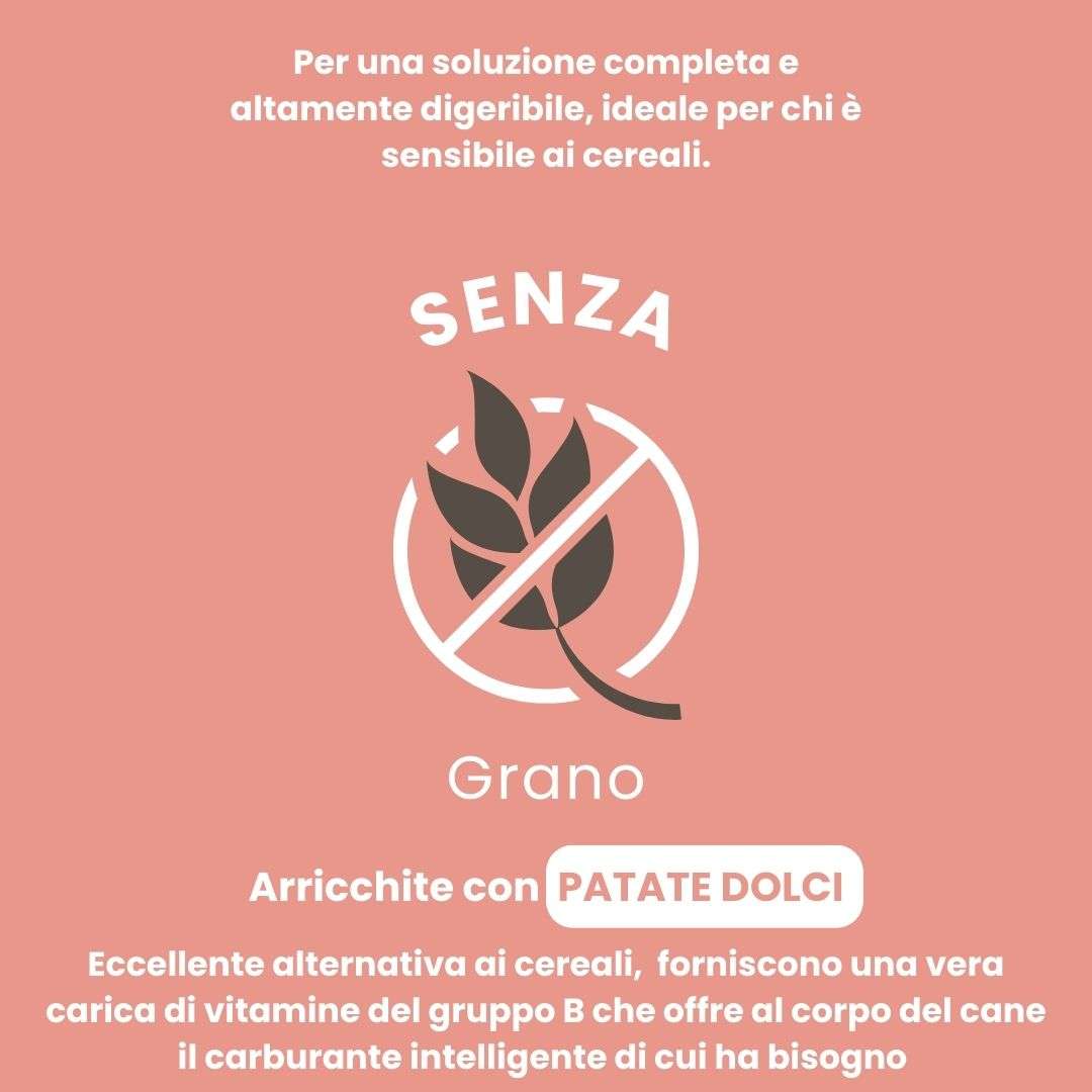 Salmone con trota, patate dolci e asparagi