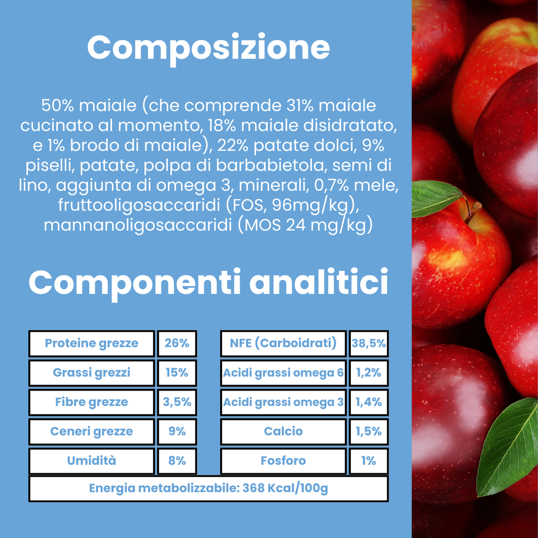 Maiale con patate dolci e mele