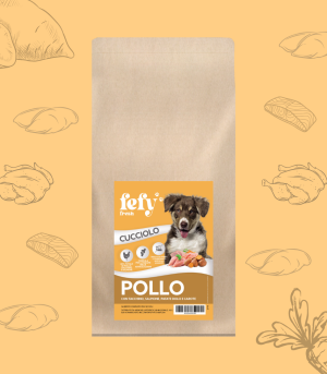 Crocchette per cuccioli al pollo con tacchino, salmone, patate dolci e carote